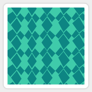 Geometric Diamonds Design (Teal) Sticker